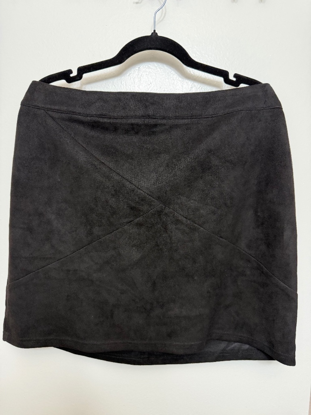 MANGOPOP mini faux high waist suede skirt - Size XXL